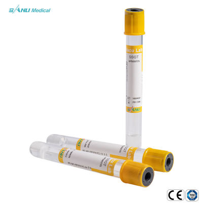 Phụ gia khe gel dùng một lần SSGT Thủy tinh ống lấy máu chân không 16 * 100mm