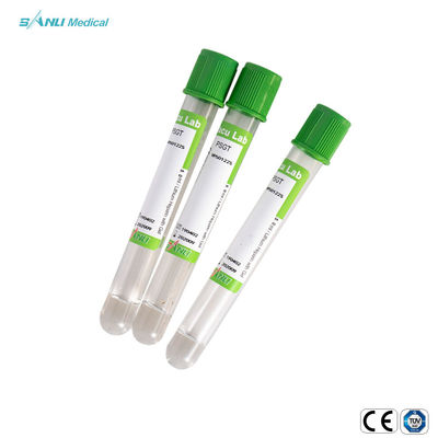 Ống hút chân không bằng gel lithium heparin màu xanh lá cây bằng nhựa để lấy máu