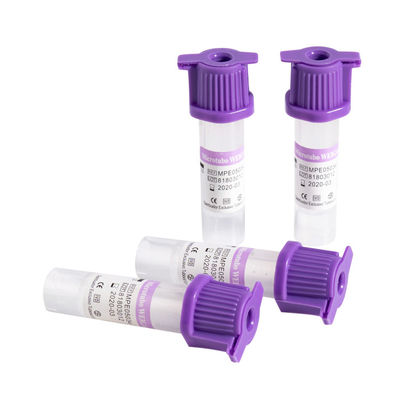 Ống lấy máu mao mạch K2 EDTA Nắp cao su hoa oải hương