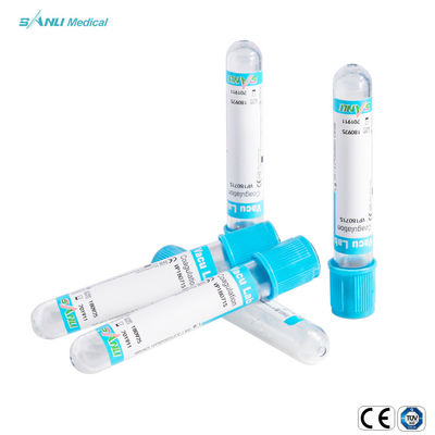 Kiểm tra đông tụ Ống thủy tinh màu xanh trên cùng với 3,2% phụ gia natri citrate