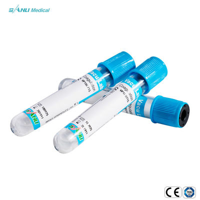 Kiểm tra đông tụ Ống thủy tinh màu xanh trên cùng với 3,2% phụ gia natri citrate