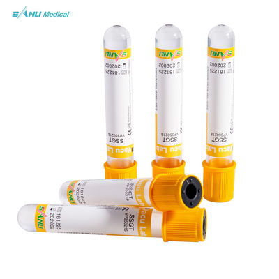 Ống lấy máu kích hoạt cục máu đông PET dùng một lần CE ISO được phê duyệt bằng gel