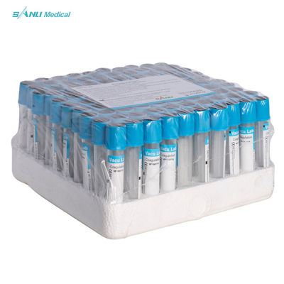 Kiểm tra đông tụ Ống thủy tinh màu xanh trên cùng với 3,2% phụ gia natri citrate