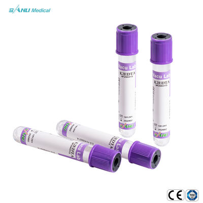 ISO9001 Ống lấy máu thủy tinh 5ml Oải hương trên cùng Ống EDTA