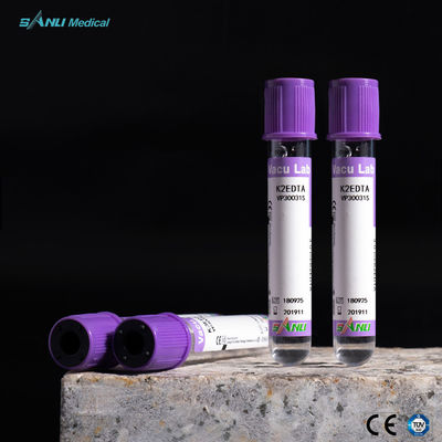 ISO9001 Ống lấy máu thủy tinh 5ml Oải hương trên cùng Ống EDTA