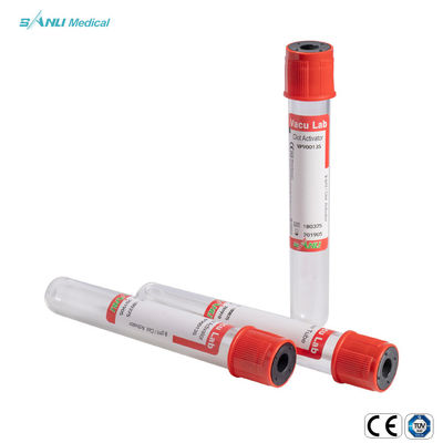 Ống lấy máu thủy tinh 3ml đầu màu đỏ Ống kích hoạt khe hút chân không