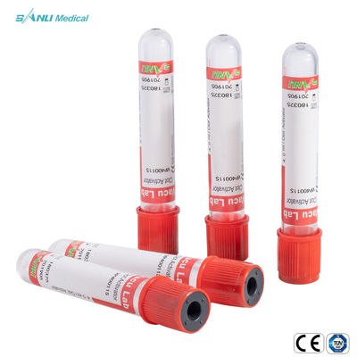 Ống lấy máu thủy tinh 3ml đầu màu đỏ Ống kích hoạt khe hút chân không