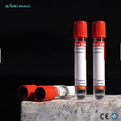 Ống lấy máu thủy tinh 3ml đầu màu đỏ Ống kích hoạt khe hút chân không