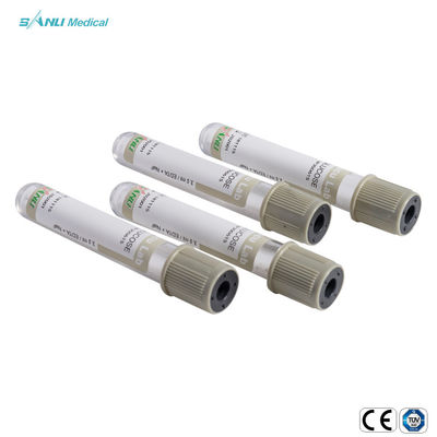 Chân không 6ml Ống lấy máu màu xám trên cùng Ống thủy tinh Glucose máu