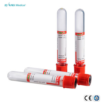 Ống lấy máu chân không trên cùng màu đỏ Không có phụ gia CE đã được phê duyệt