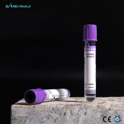 Ống lấy máu bằng nhựa EDTA K2 Màu oải hương trên cùng để xác định huyết học
