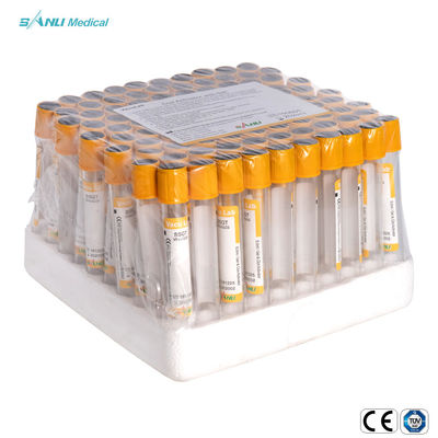 Ống lấy máu bằng nhựa 4ml Ống SST màu vàng trên cùng để xác định huyết thanh