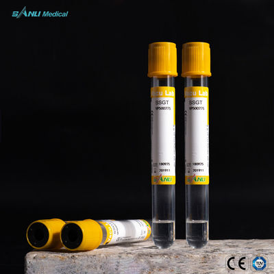 Ống lấy máu bằng nhựa 4ml Ống SST màu vàng trên cùng để xác định huyết thanh