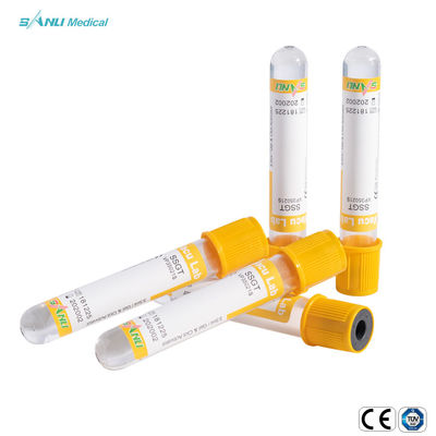 Ống lấy máu bằng nhựa 4ml Ống SST màu vàng trên cùng để xác định huyết thanh