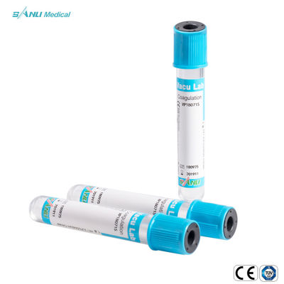 1,8ml Ống đông tụ màu xanh lam Thủy tinh 3.2% Phụ gia Natri Citrate 13x75mm