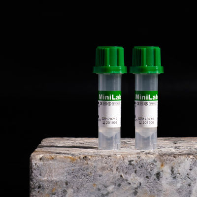 Ống mao mạch máu Ống trên cùng màu xanh lá cây Lithium Heparin 0,25ml