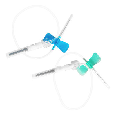 ISO9001 Butterfly Needles 21G Green Butterfly Winged Infusion Set 21G