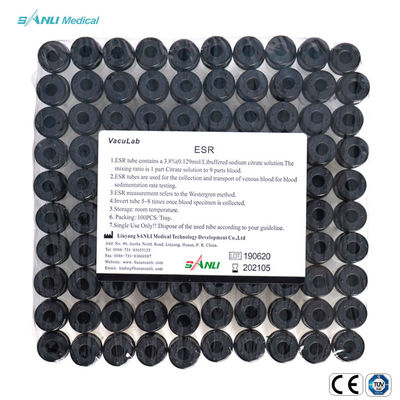 Ống xét nghiệm máu ESR chân không IVD 13x75mm 1,28ml ISO13485