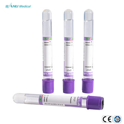 ISO9001 EDTA Ống chân không 2ml 3ml Vật liệu PET để kiểm tra y tế