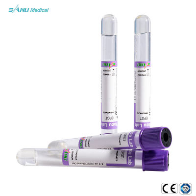 ISO9001 Ống hút chân không 2ml Y tế EDTA với hoa oải hương trên cùng