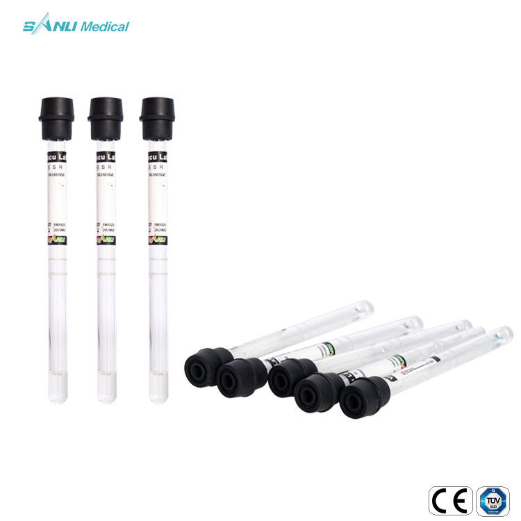 Ống lấy máu chân không bằng thủy tinh CE ESR 1.6ml Dùng một lần 3,8% Natri Citrate